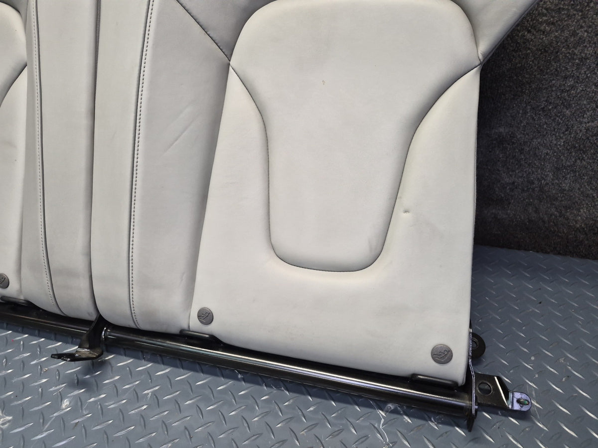13-15 Audi RS5 8F7 Front & Rear Leather Heated Sport Seat Set Silver Damaged
