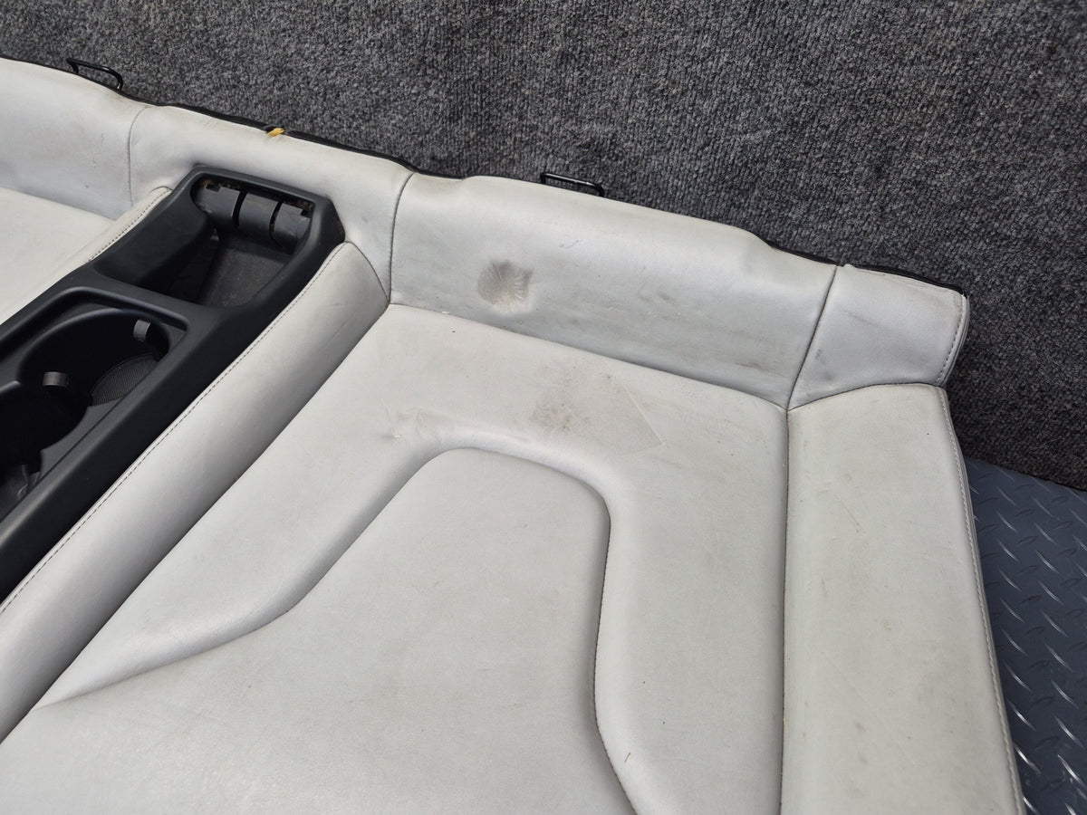 13-15 Audi RS5 8F7 Front & Rear Leather Heated Sport Seat Set Silver Damaged