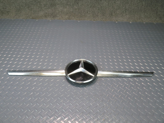 07-08 Mercedes R230 SL550 Front Grille Logo Badge w Chrome Trim Set Aftermarket