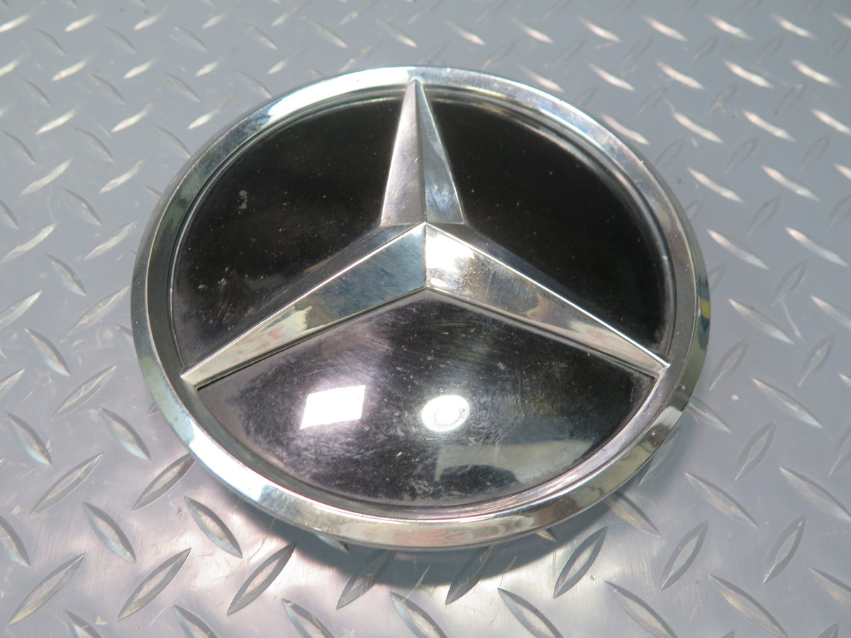 07-08 Mercedes R230 SL550 Front Grille Logo Badge w Chrome Trim Set Aftermarket