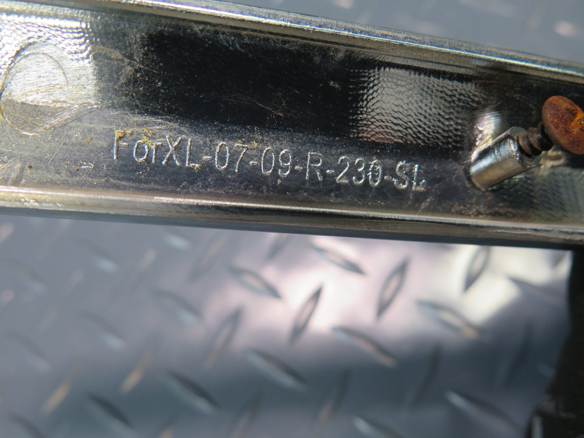07-08 Mercedes R230 SL550 Front Grille Logo Badge w Chrome Trim Set Aftermarket