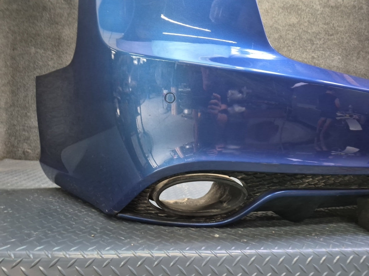 13-15 Audi RS5 8F7 Rear Bumper Cover w PDC Sensors Estoril Blue OEM