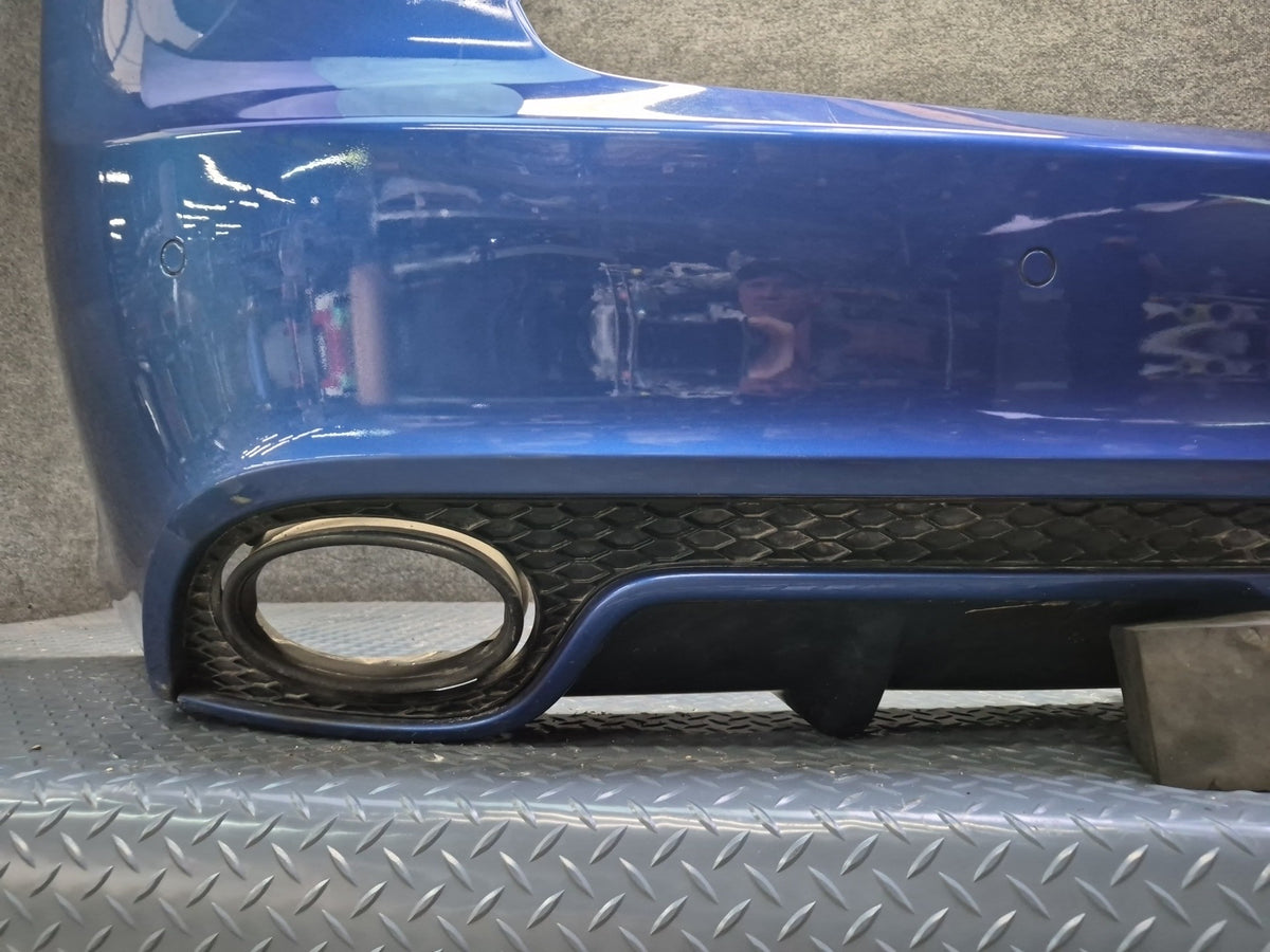 13-15 Audi RS5 8F7 Rear Bumper Cover w PDC Sensors Estoril Blue OEM