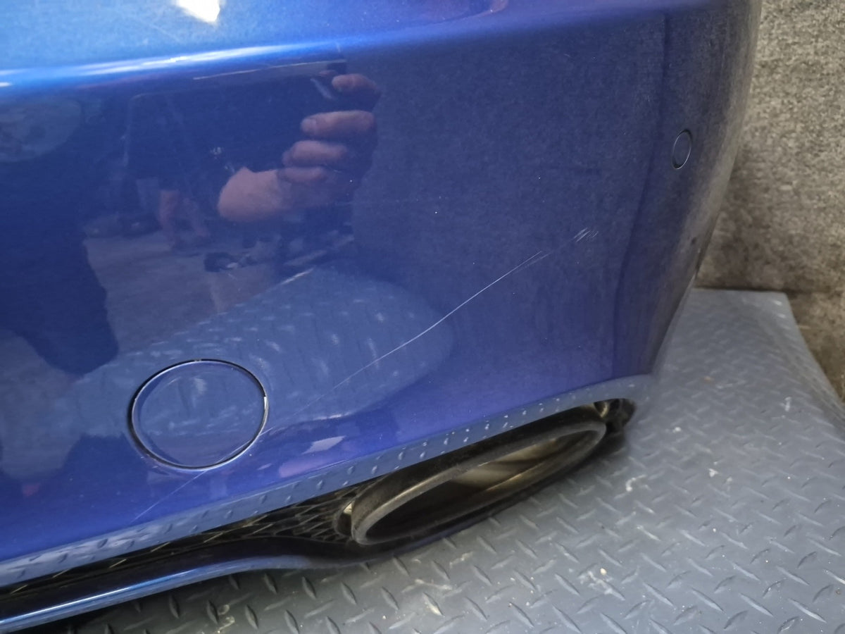 13-15 Audi RS5 8F7 Rear Bumper Cover w PDC Sensors Estoril Blue OEM