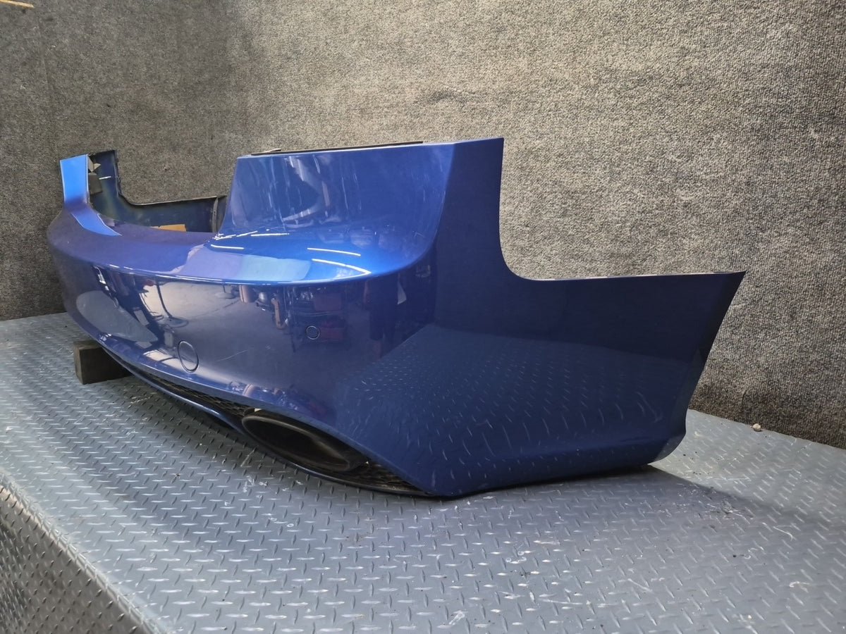 13-15 Audi RS5 8F7 Rear Bumper Cover w PDC Sensors Estoril Blue OEM