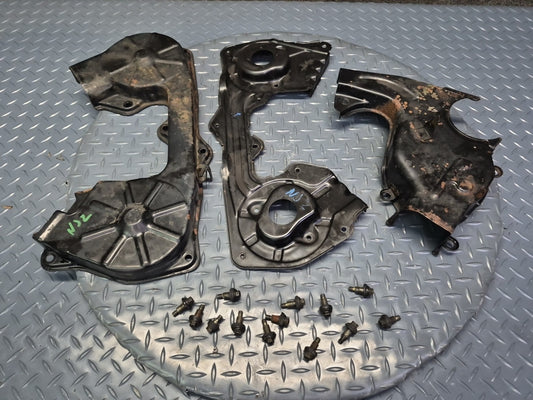 87-89 Nissan Z31 300ZX VG30E NA Engine Timing Chain Belt Cover Panel Set OEM