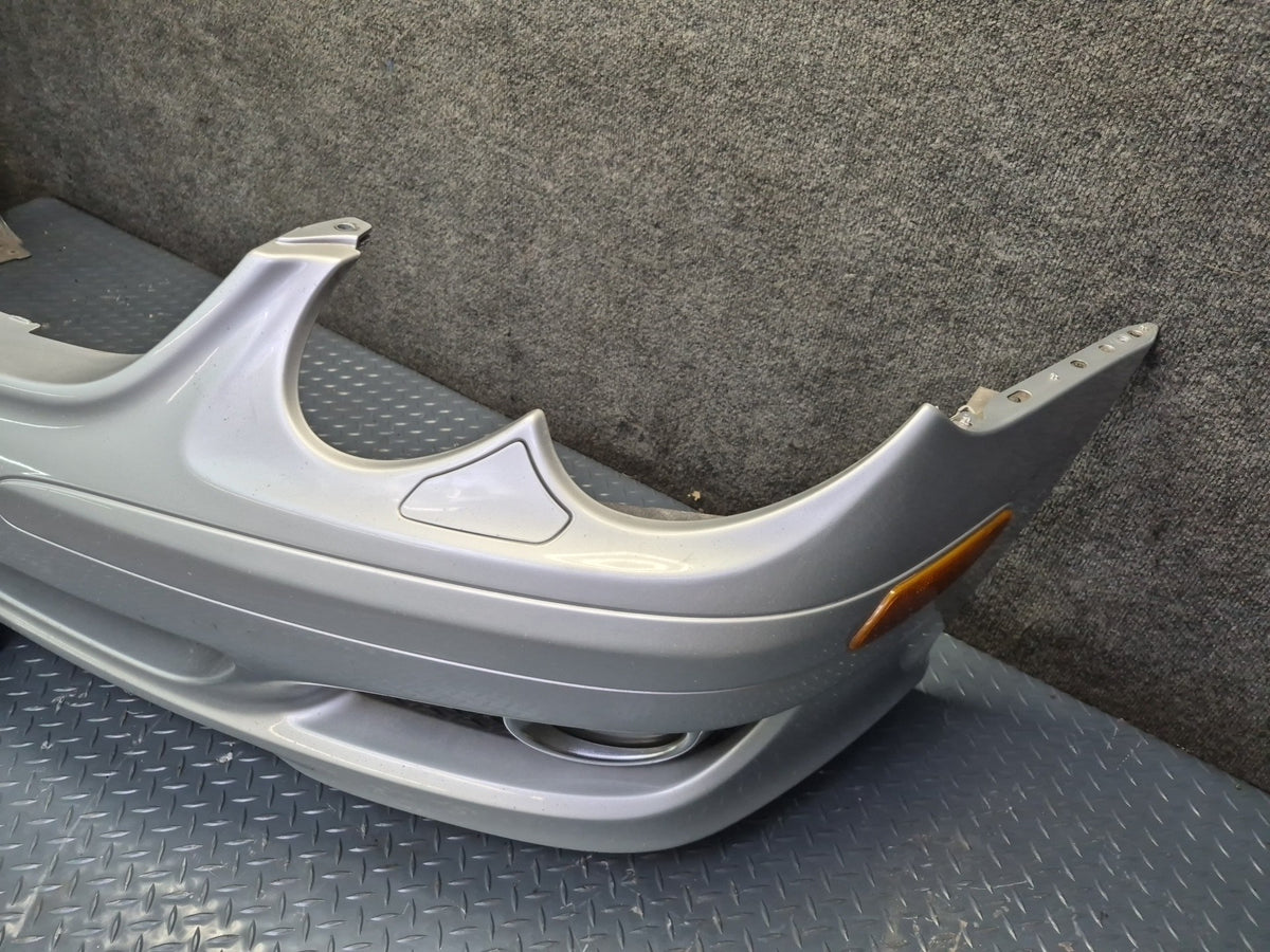 07-08 Mercedes R230 SL550 Front Bumper Cover w Fog Lights Silver Damaged