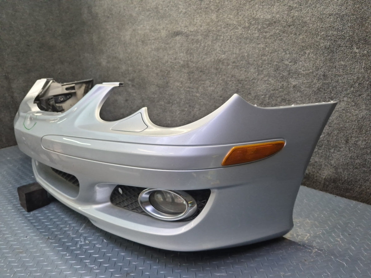 07-08 Mercedes R230 SL550 Front Bumper Cover w Fog Lights Silver Damaged