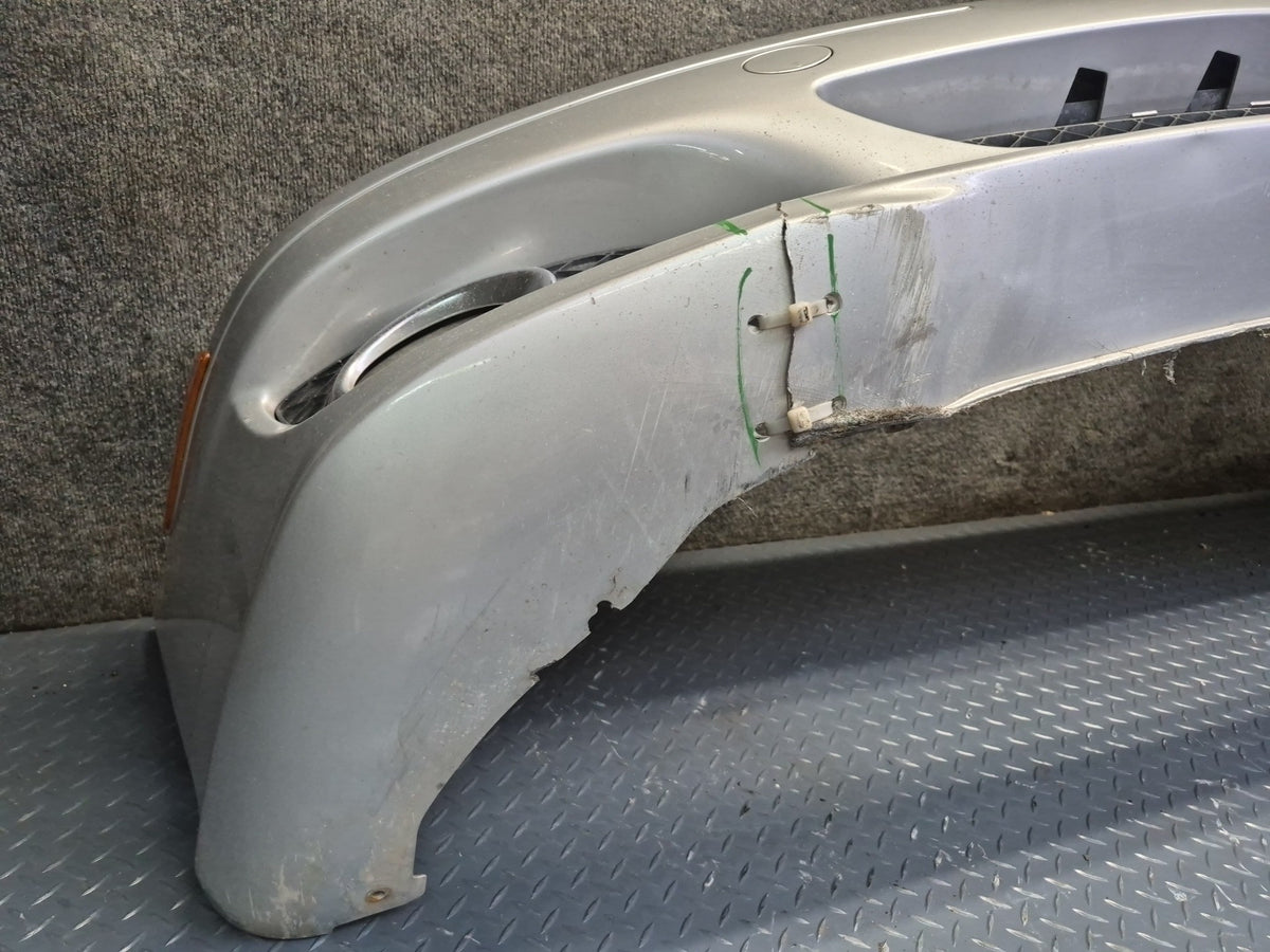 07-08 Mercedes R230 SL550 Front Bumper Cover w Fog Lights Silver Damaged