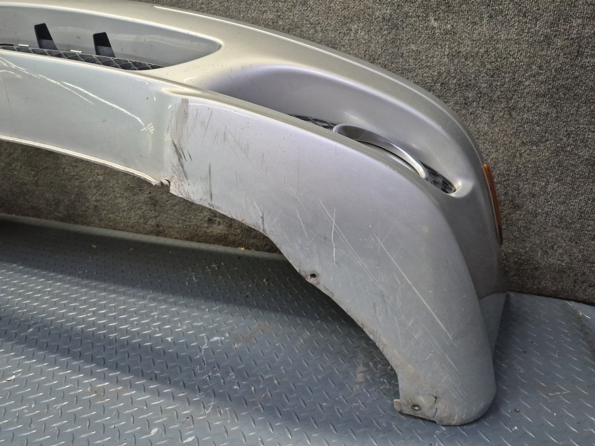 07-08 Mercedes R230 SL550 Front Bumper Cover w Fog Lights Silver Damaged