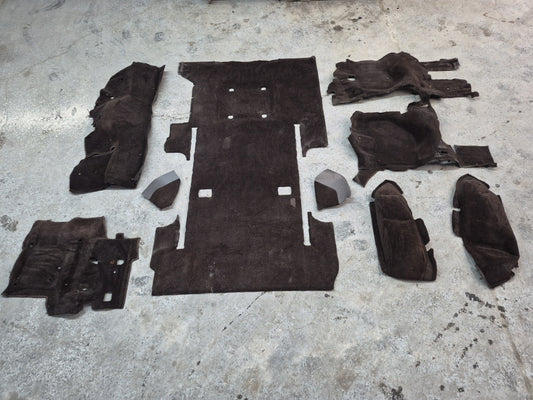 94-95 Toyota Hiace KZH106W 9pcs Interior Floor Carpet Liner Cover Set Brown OEM