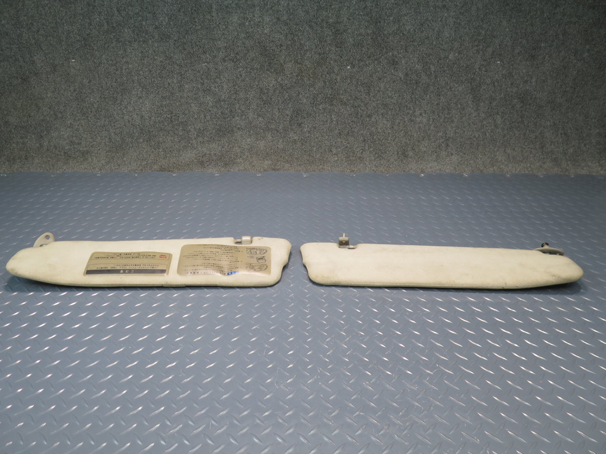 93-96 Toyota Hiace KZH106W Custom Front Left & Right Sun Visor Set Beige OEM