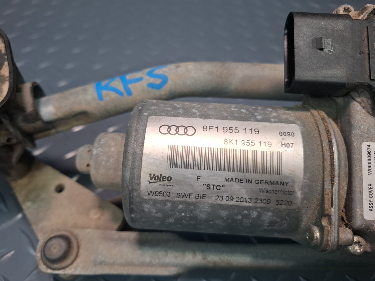 10-16 Audi S5 RS5 8F7 Convertible Windshield Wiper Linkage w Motor 8F1955119 OEM