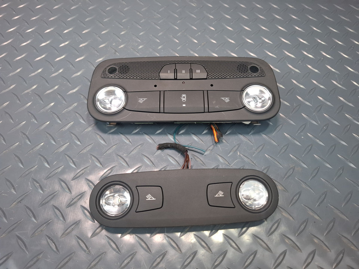 10-15 Audi A5 S5 RS5 8F7 Convert Front & Rear Overhead Dome Light Black Set OEM
