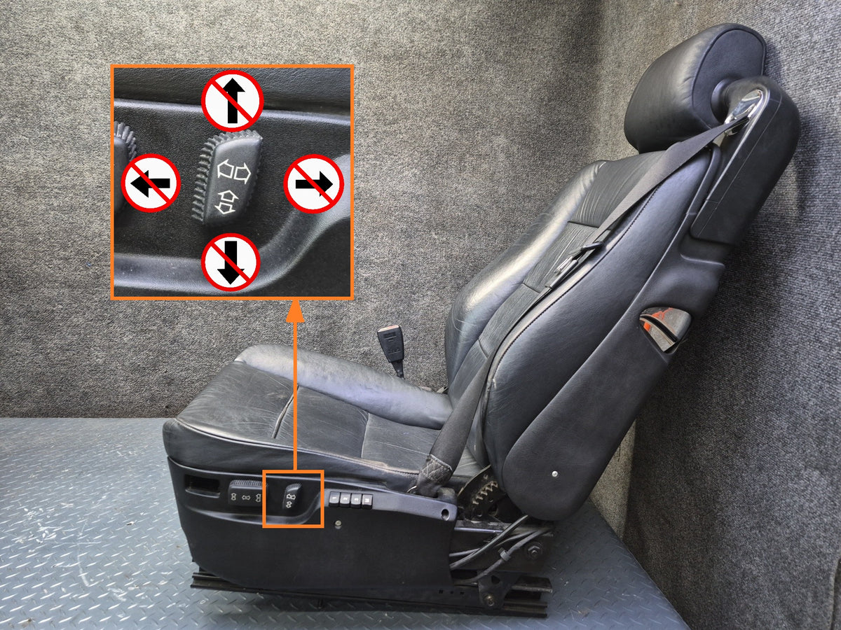 1994-1997 BMW E31 840Ci Front & Rear Leather Seat Black Set Defected