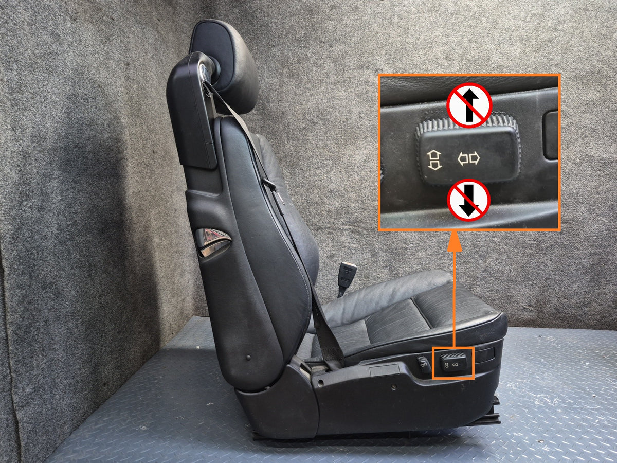1994-1997 BMW E31 840Ci Front & Rear Leather Seat Black Set Defected