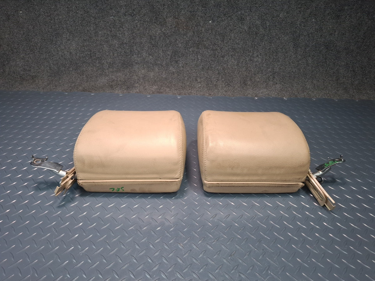 96-02 Mercedes R129 Sl-class Set of 2 Front Left & Right Leather Headrest OEM