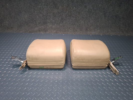 96-02 Mercedes R129 Sl-class Set of 2 Front Left & Right Leather Headrest OEM