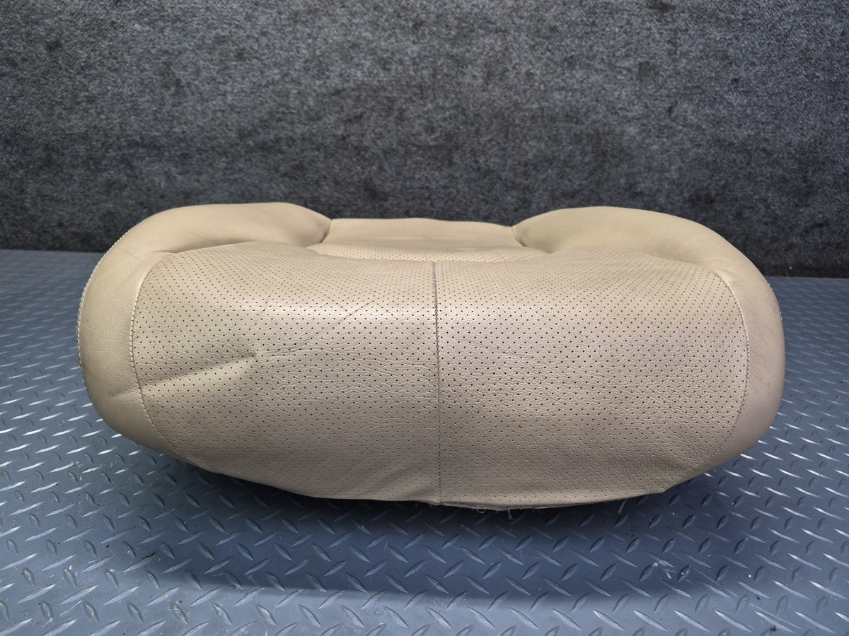 96-02 Mercedes R129 Front Right Seat Lower Perforated Leather Cushion OEM