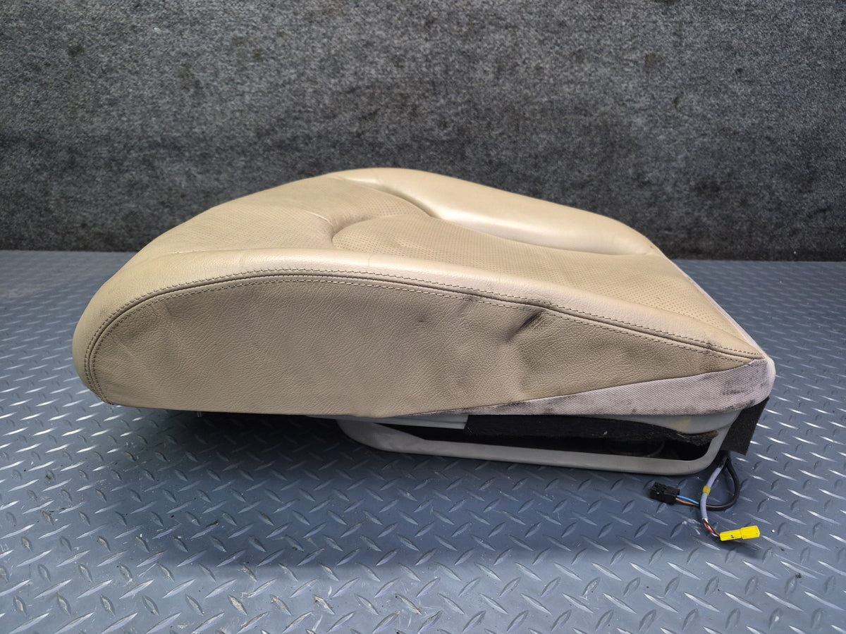 96-02 Mercedes R129 Front Right Seat Lower Perforated Leather Cushion OEM
