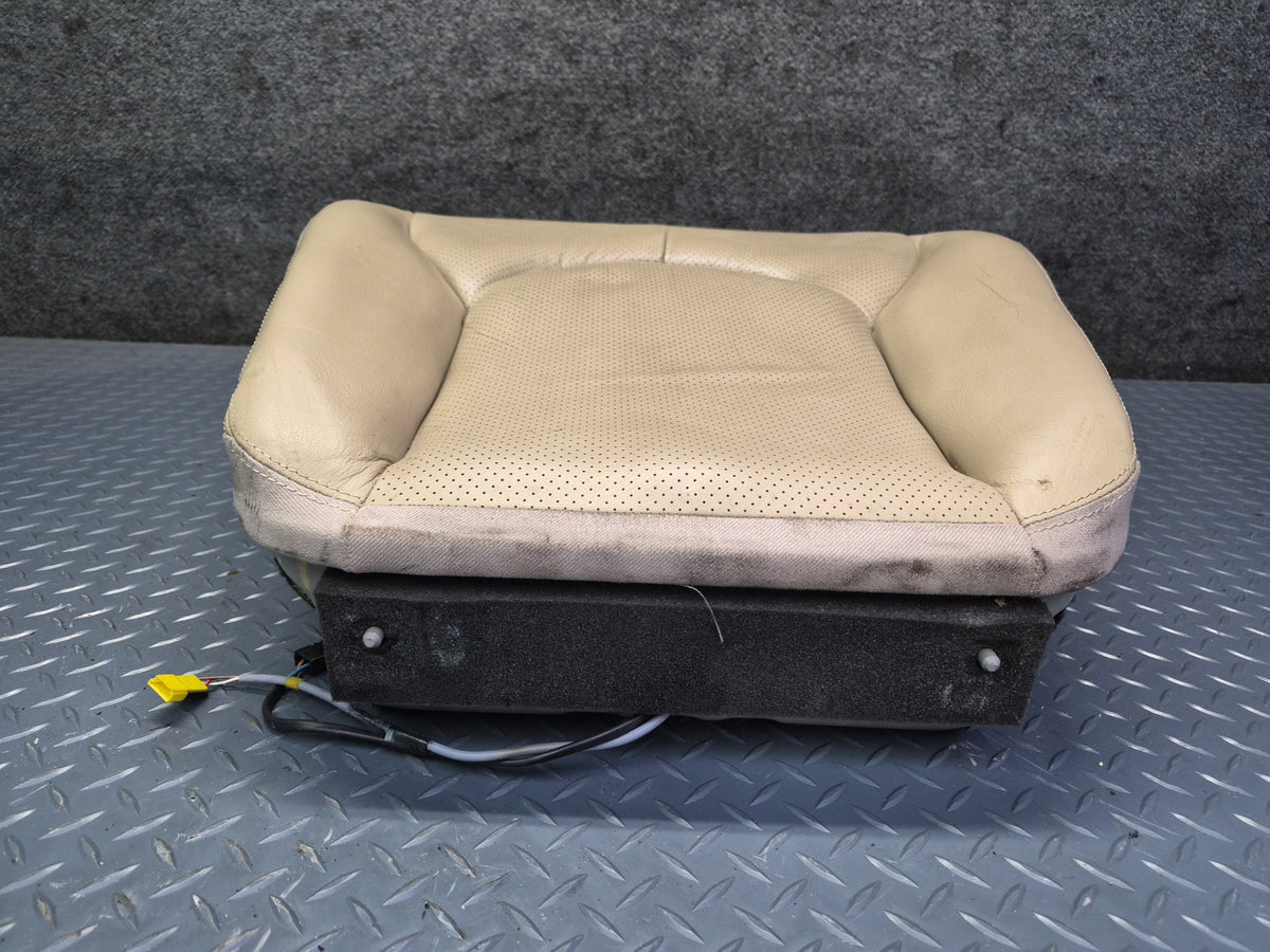 96-02 Mercedes R129 Front Right Seat Lower Perforated Leather Cushion OEM