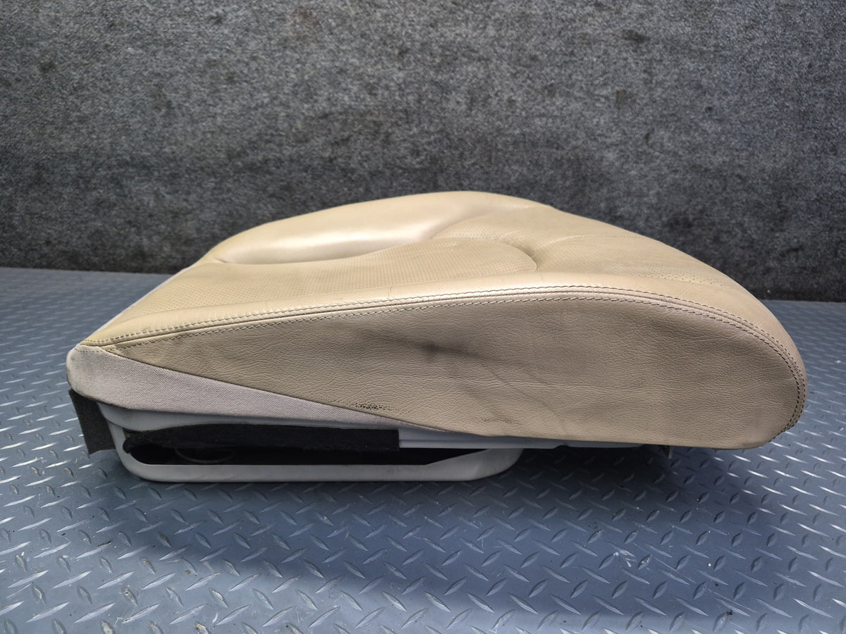 96-02 Mercedes R129 Front Right Seat Lower Perforated Leather Cushion OEM