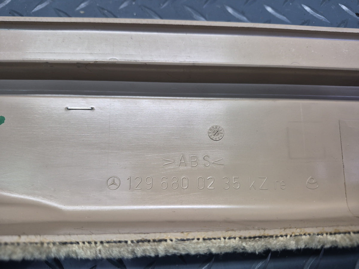 94-02 Mercedes R129 SL500 Right Door Scuff Sill Plate Trim Panel 1296800235 OEM