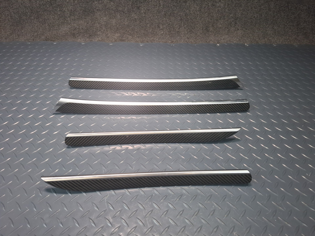 13-15 Audi 8F7 RS5 Convertible Set of 4 Front & Rear Door Trim Panel Carbon OEM