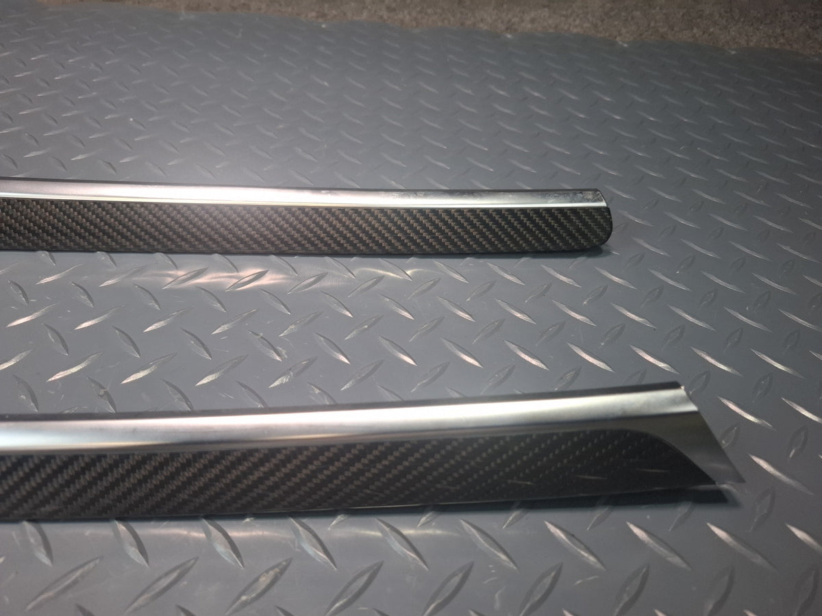 13-15 Audi 8F7 RS5 Convertible Set of 4 Front & Rear Door Trim Panel Carbon OEM