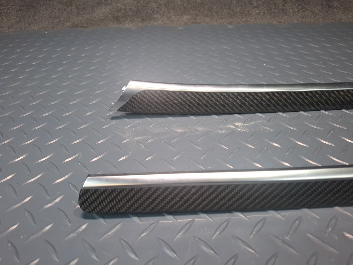 13-15 Audi 8F7 RS5 Convertible Set of 4 Front & Rear Door Trim Panel Carbon OEM