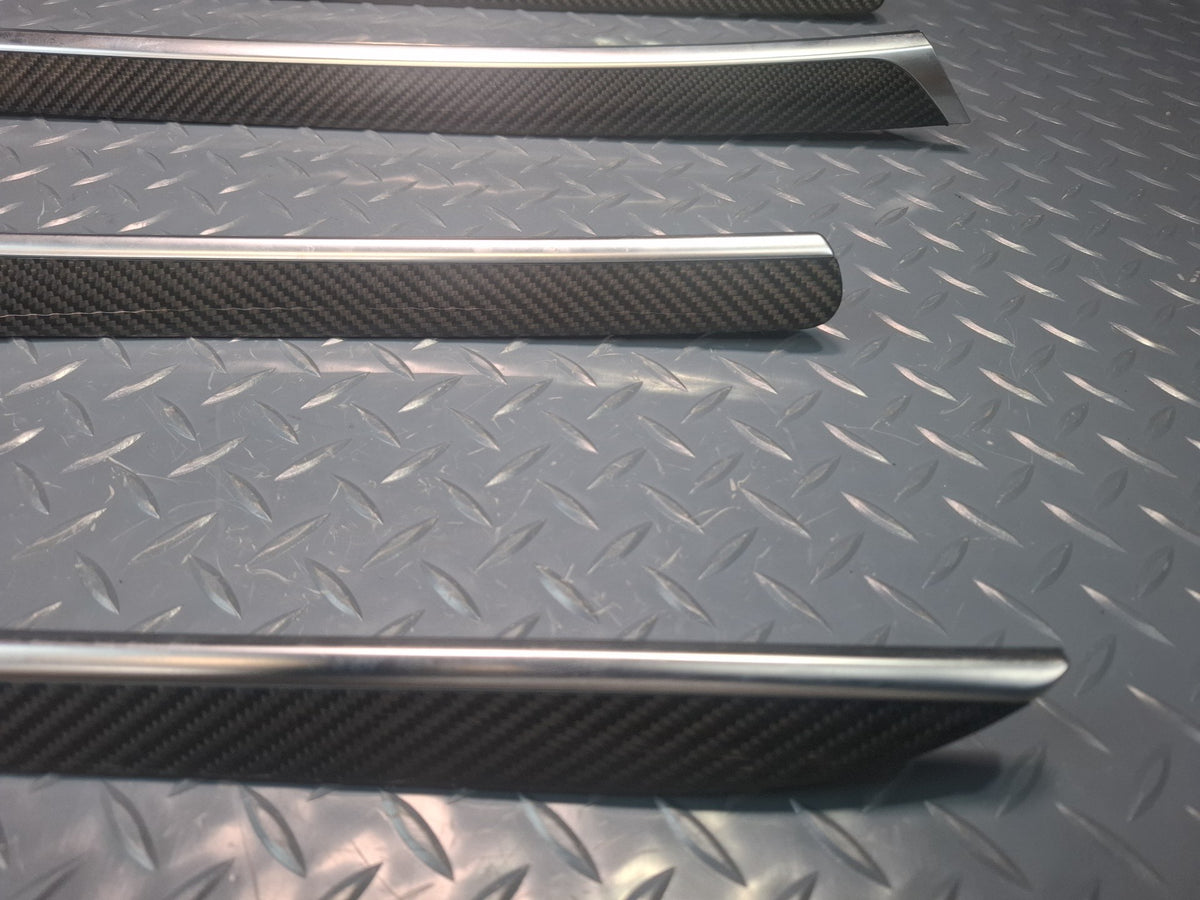 13-15 Audi 8F7 RS5 Convertible Set of 4 Front & Rear Door Trim Panel Carbon OEM
