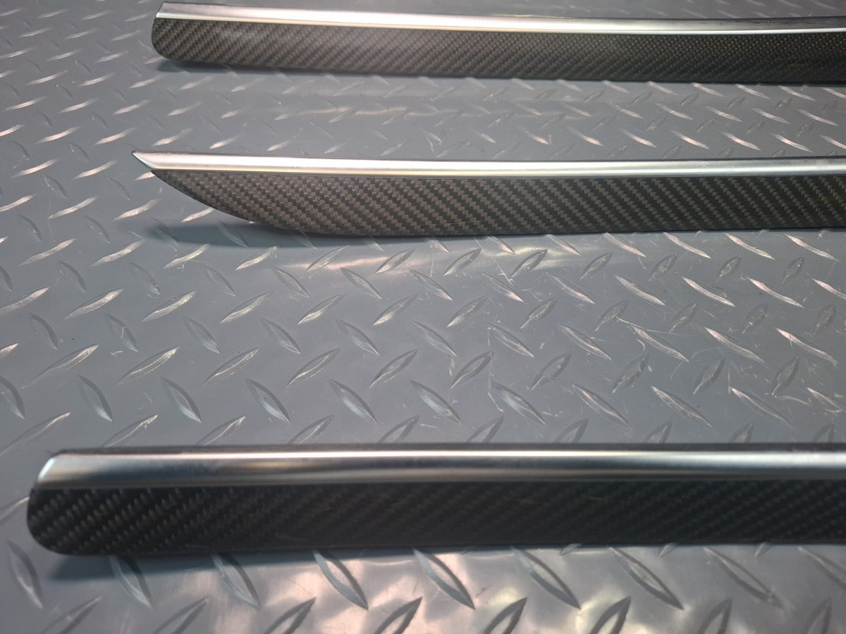 13-15 Audi 8F7 RS5 Convertible Set of 4 Front & Rear Door Trim Panel Carbon OEM