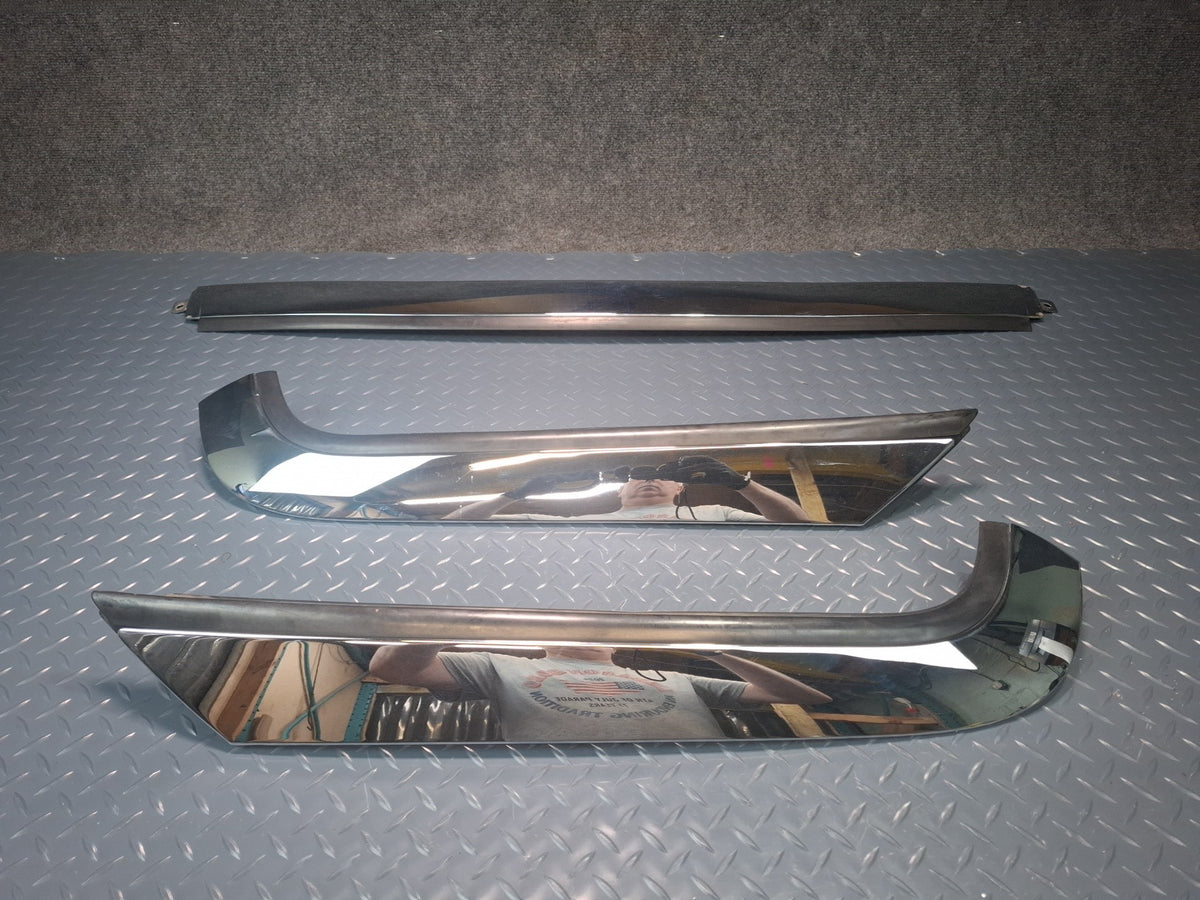 02-05 Ford Thunderbird Set of 3 Front Windshield Chrome Trim Molding OEM