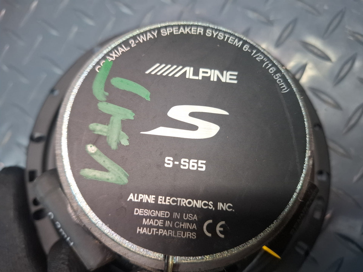 Alpine S-S65 6.5 Inch 2-WAY Coaxial Speaker Set of 2