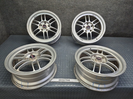 Set of 4 Enkei Racing RPF1 R17" Alloy Wheel Rim 17x7J ET45 5x114.3 Defective