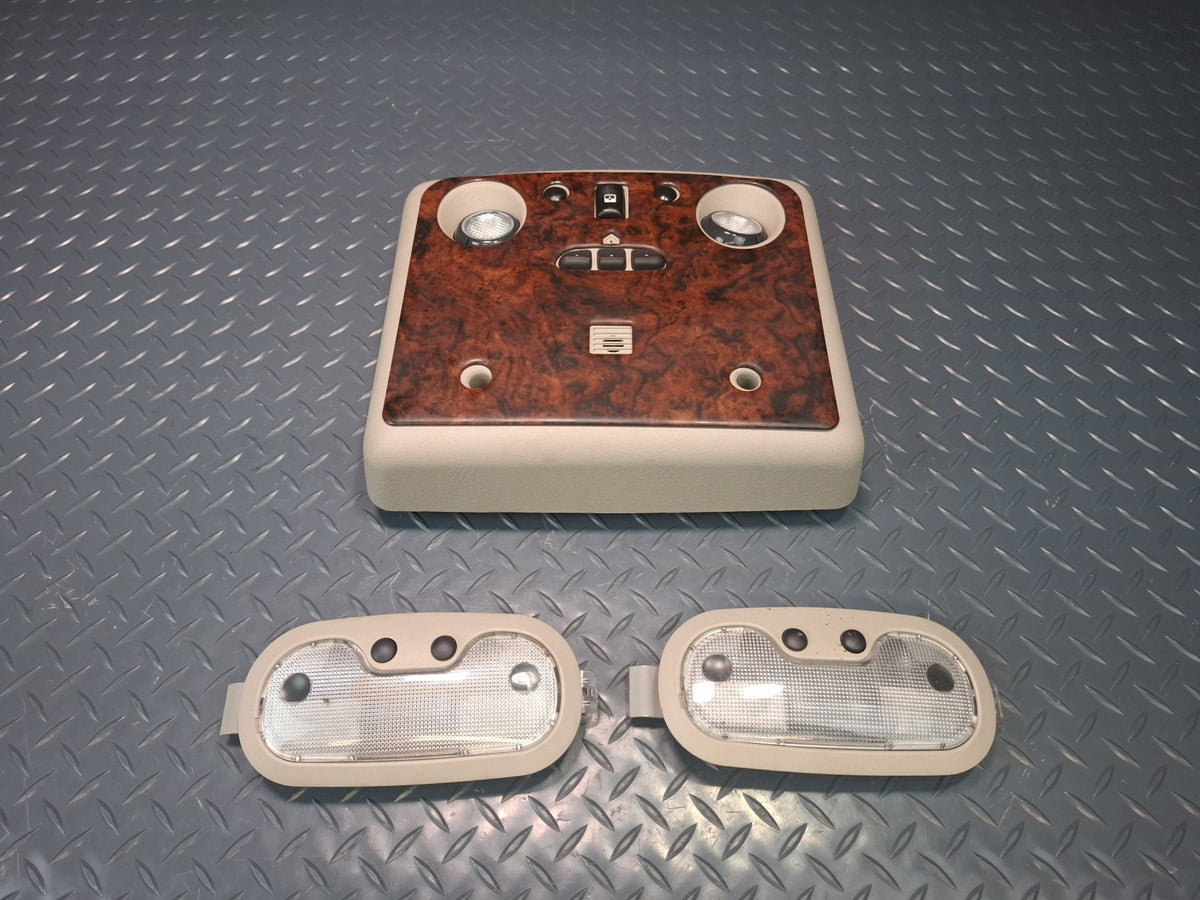 03-07 Hummer H2 Front & Rear Roof Overhead Console Dome Light Lamp Switch Set