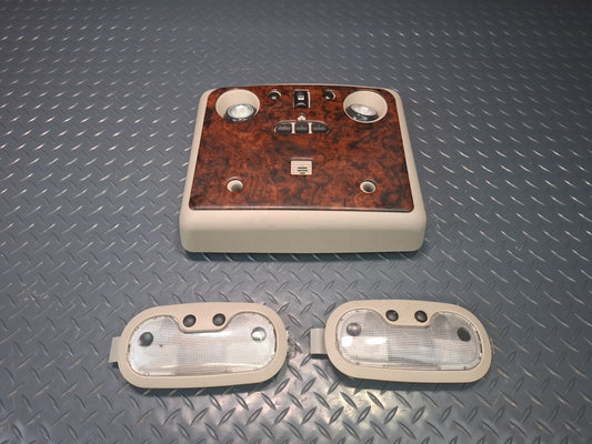 03-07 Hummer H2 Front & Rear Roof Overhead Console Dome Light Lamp Switch Set