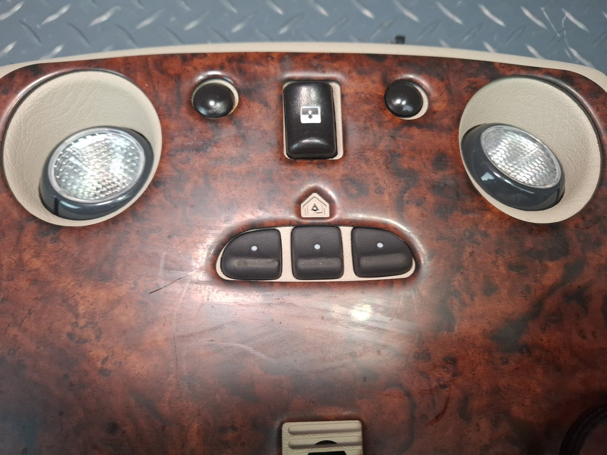 03-07 Hummer H2 Front & Rear Roof Overhead Console Dome Light Lamp Switch Set