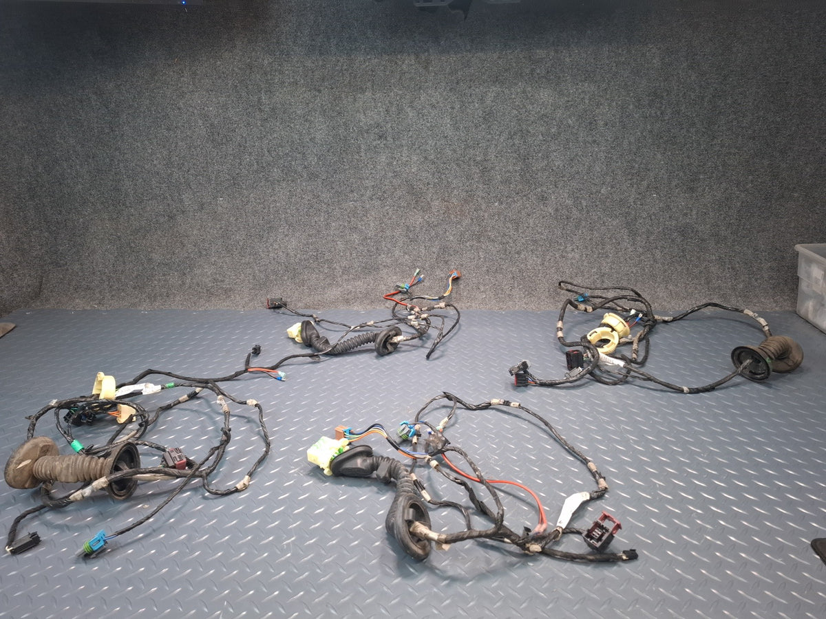 2003-2007 Hummer H2 Front Right & Rear Door Wiring Wire Harness Set of 4