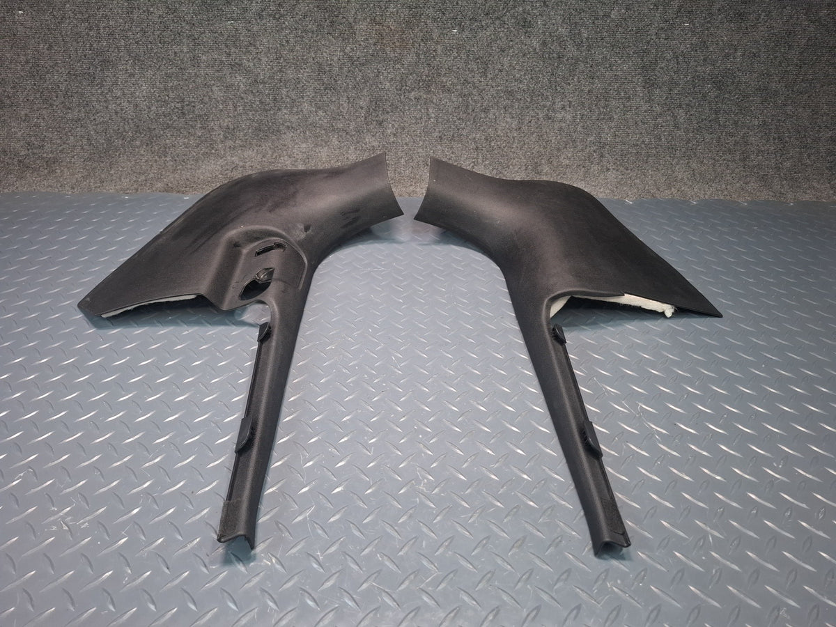 08-16 Audi B8 RS5 Set of 2 Front Left & Right Lower A Pillar Trim Kick Panel OEM