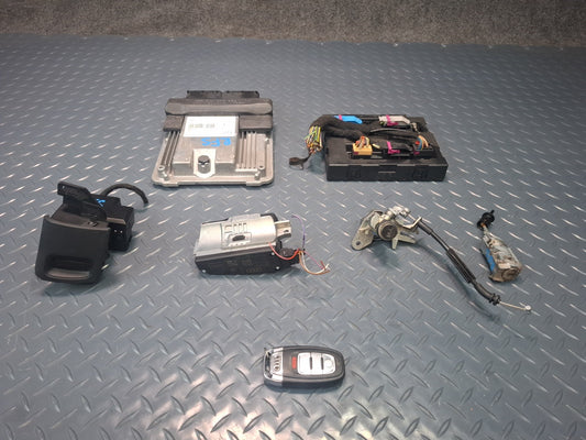 13-15 Audi RS5 8F7 Convertible 4.2L ECU ECM BCM Ignition Switch Lock KEY Set OEM