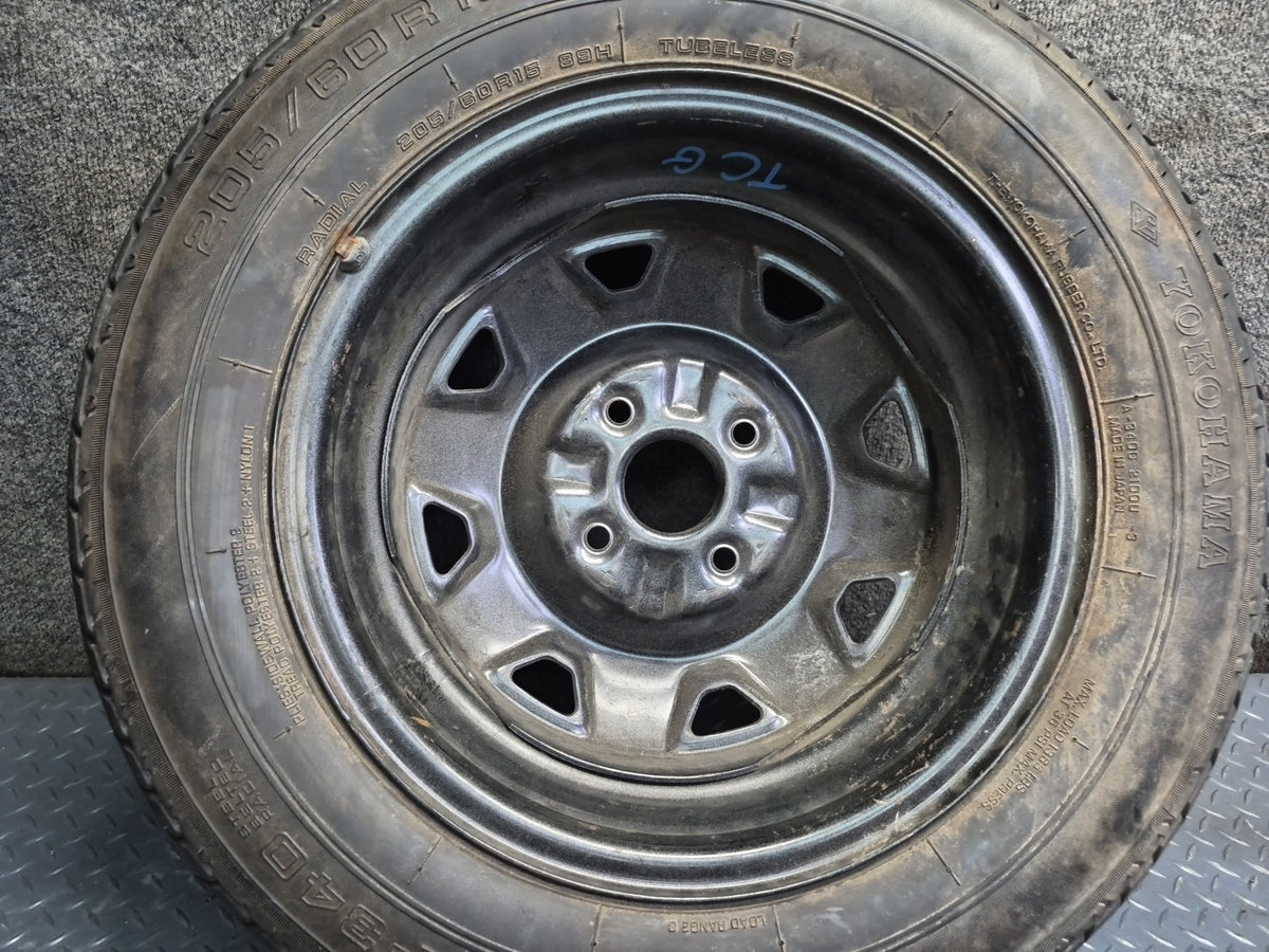 84-88 Toyota Cressida MX73 Spare Tire R15 15" Wheel 15x6J ET24 205/60 OEM