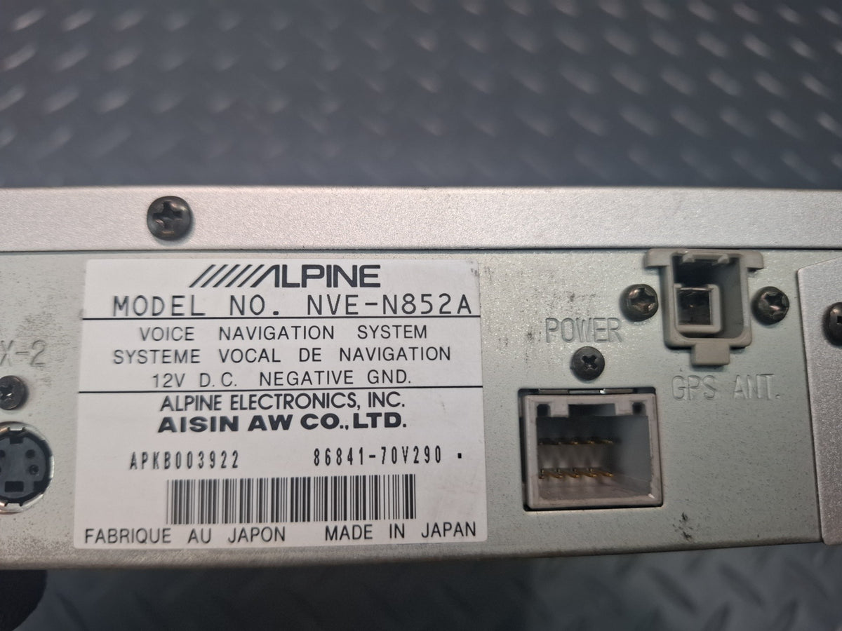 Alpine NVE-N825A GPS Navigation System DVD ROM Player
