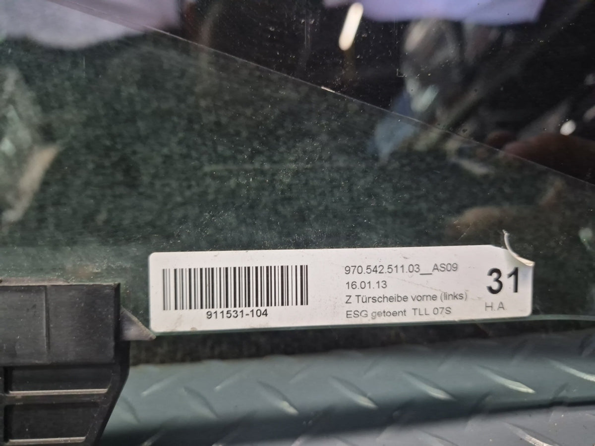 2010-2016 Porsche Panamera 970 Front Left Door Glass Window 97054251103