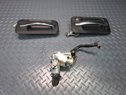 2003-2007 Hummer H2 Ignition Switch KEY Front Left & Right Side Door Handle Set