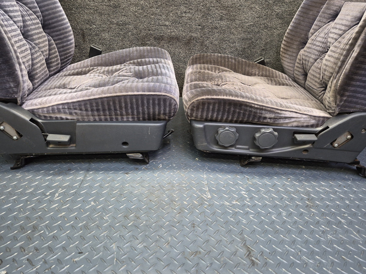 84-88 Toyota Cressida MX73 Luxury Sedan Front & Rear Velour Seat Blue Set OEM