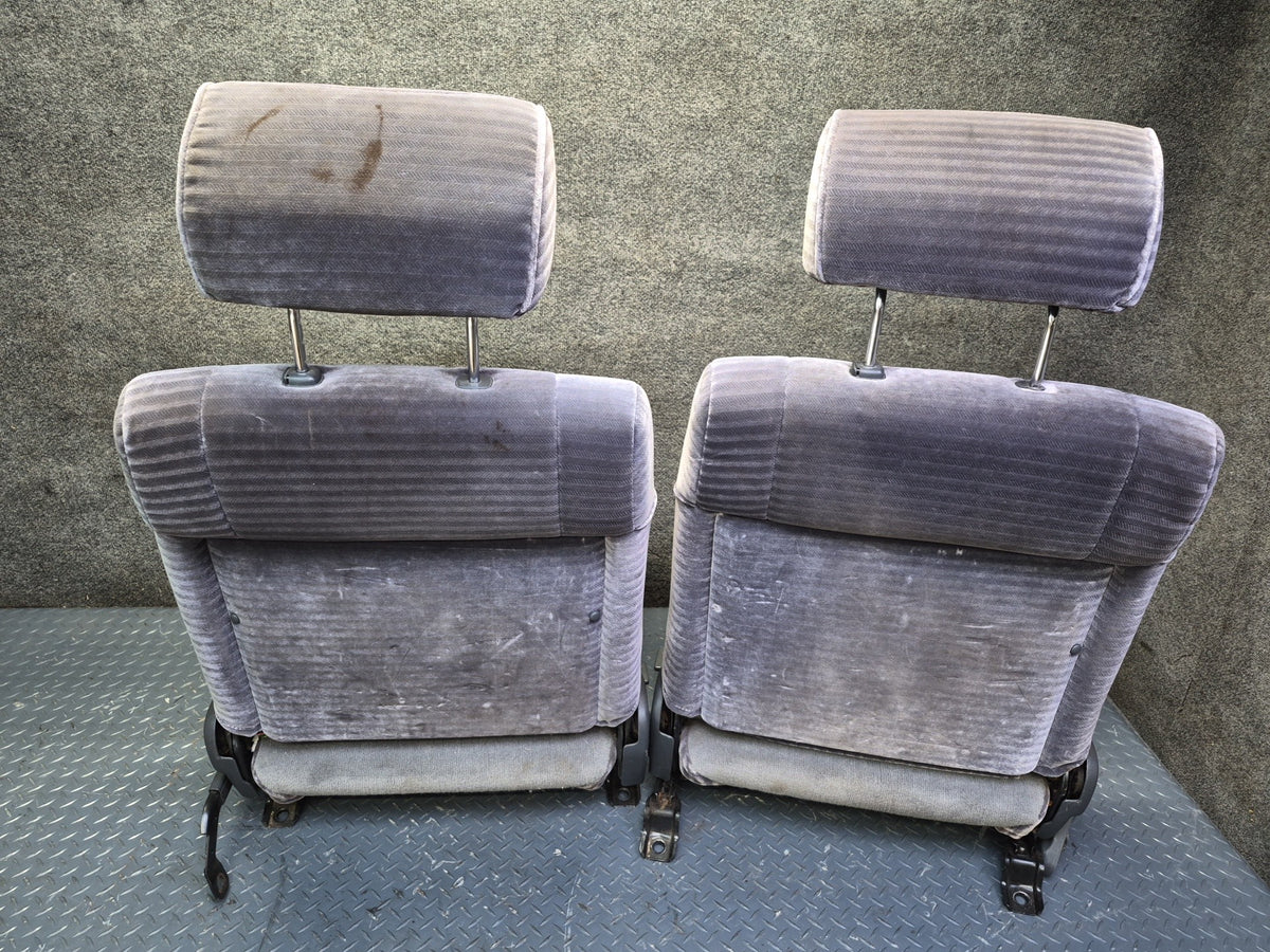 84-88 Toyota Cressida MX73 Luxury Sedan Front & Rear Velour Seat Blue Set OEM