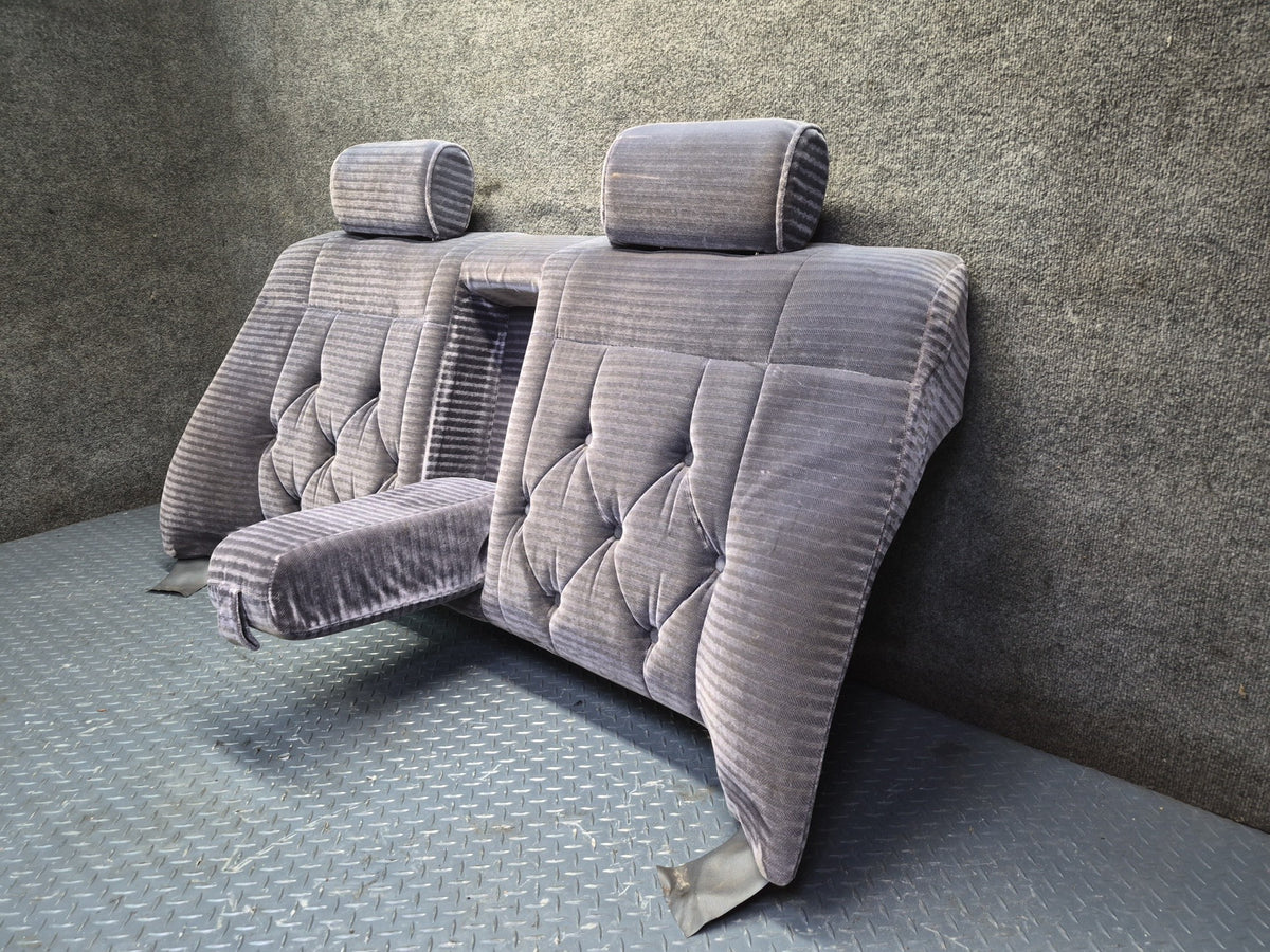 84-88 Toyota Cressida MX73 Luxury Sedan Front & Rear Velour Seat Blue Set OEM
