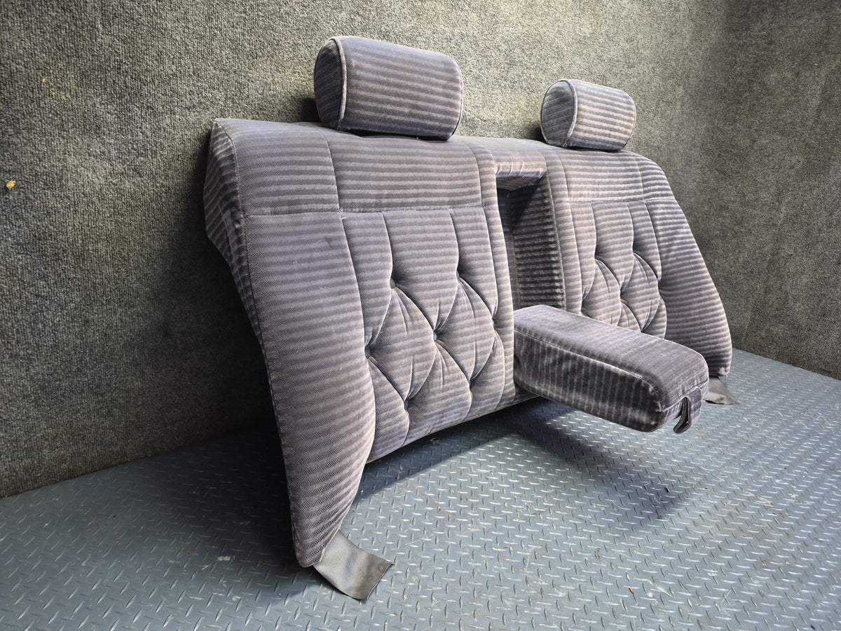 84-88 Toyota Cressida MX73 Luxury Sedan Front & Rear Velour Seat Blue Set OEM