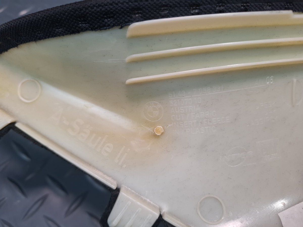 2008-2011 BMW E90 M3 Front Interior A Pillar Trim Cover Panel Set of 2